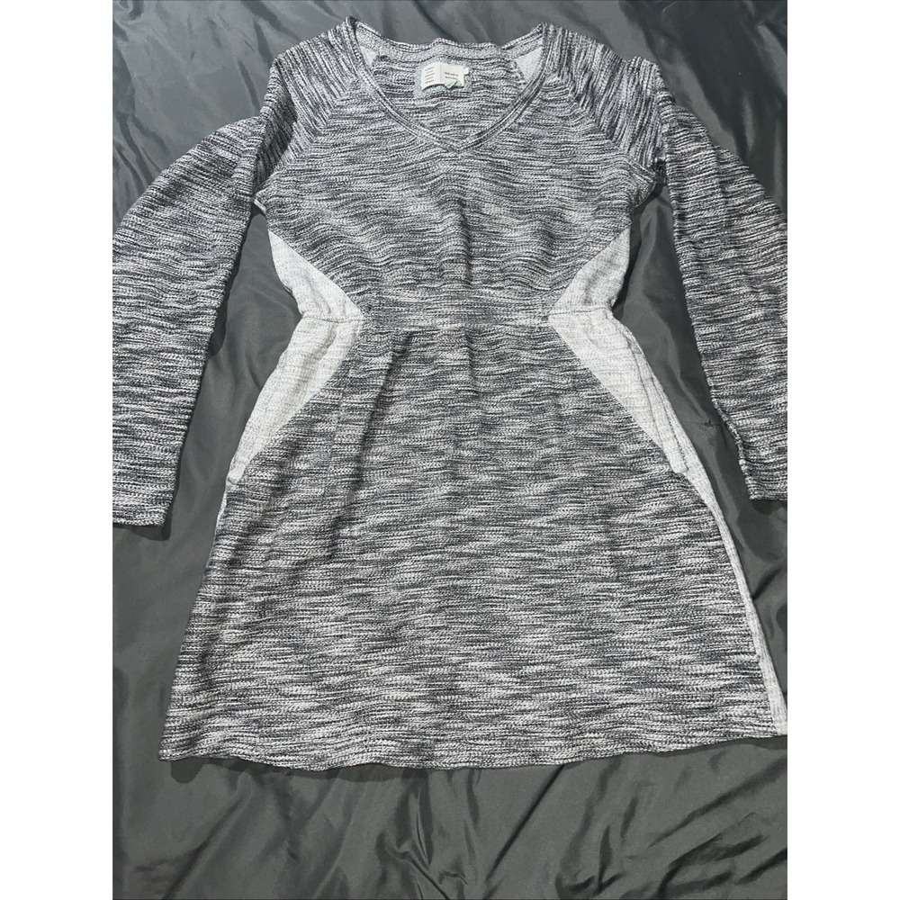 Anthropologie Saturday Sunday Gael Dress Gray Pockets Elastic Waist